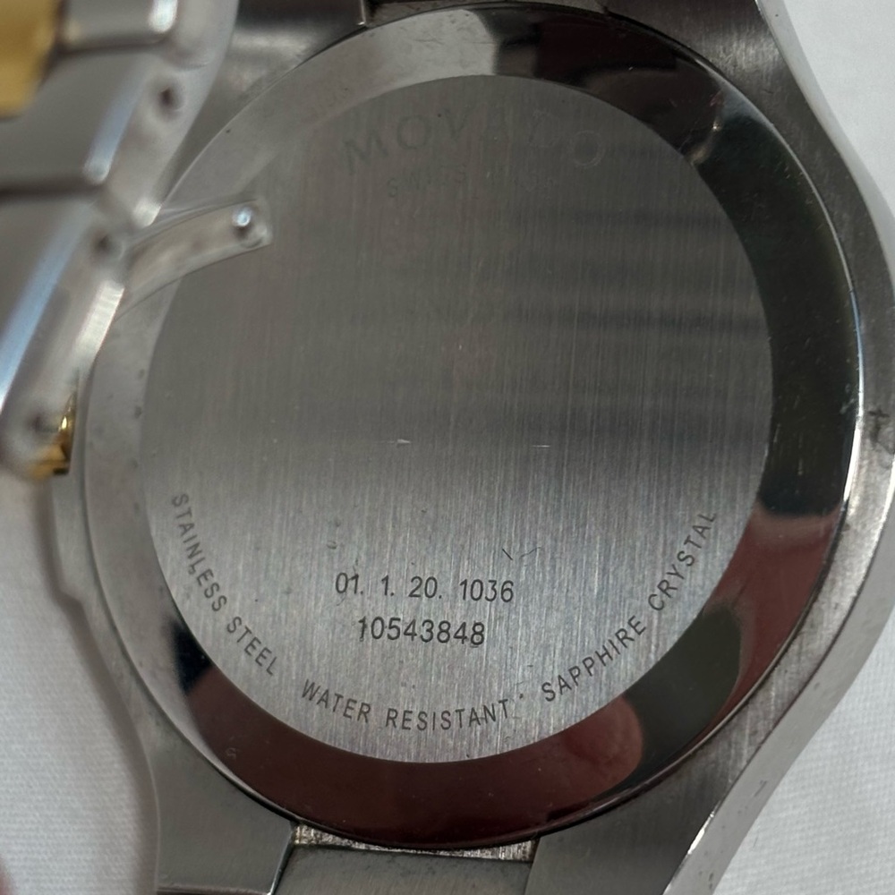 Movado Two-Tone Stainless Steel Watch with Black Dial - Picture 11 of 14